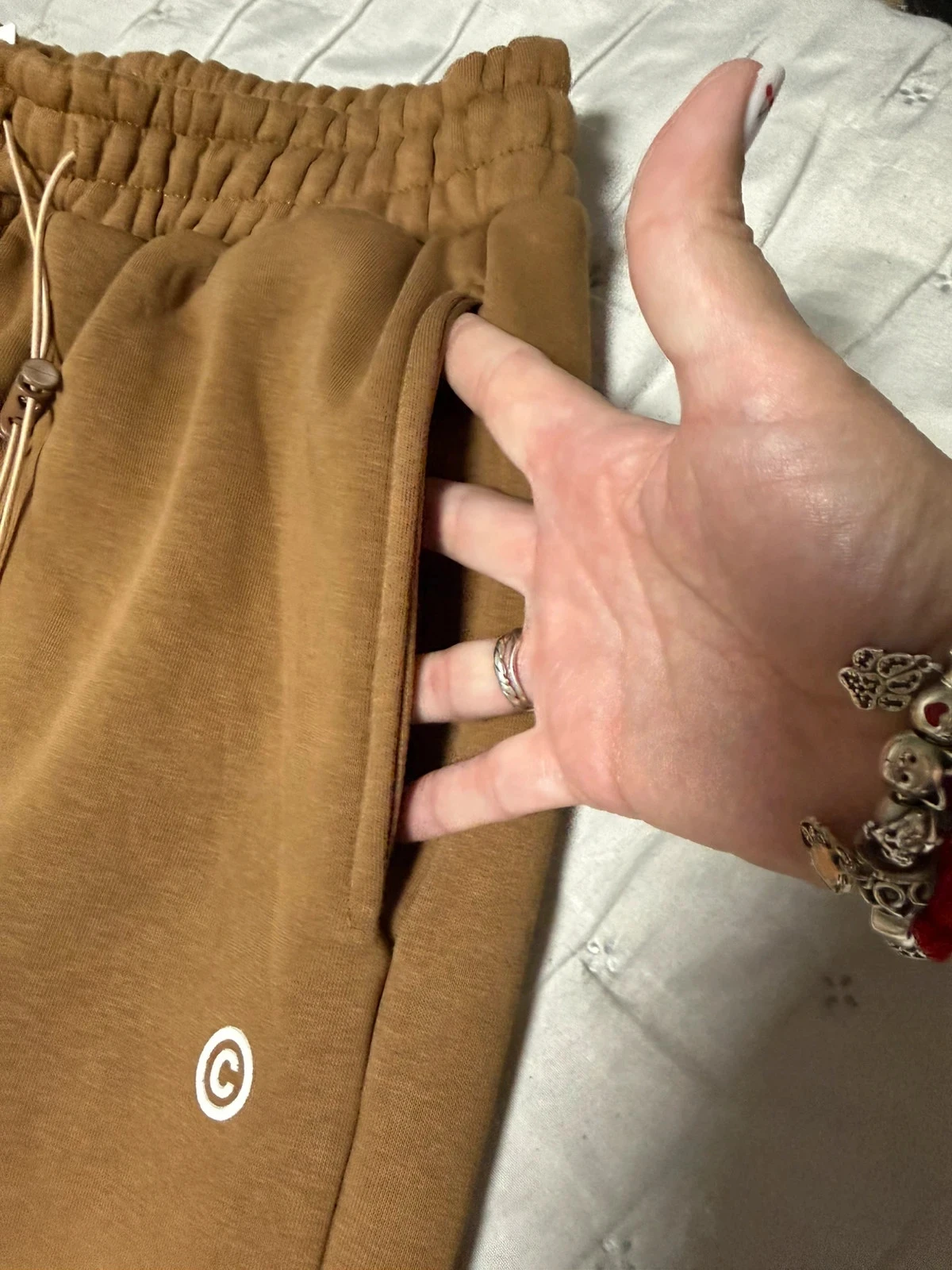 Chocolate brown wide sweatpants – photo 7